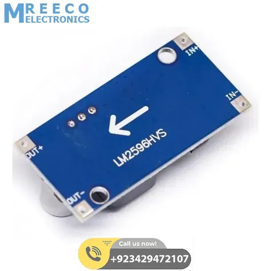 HW 677 LM2596HV Adjustable Step Down DC To DC Buck Converter Module - Back View