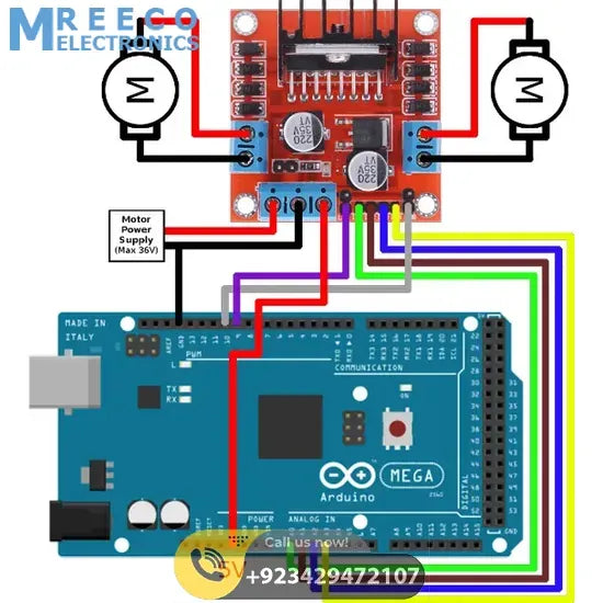 CH340 Arduino MEGA 2560 With Cable In Pakistan - Bottom View