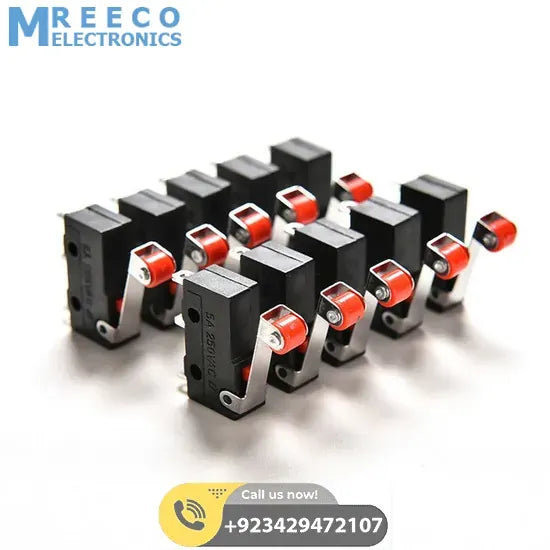 Micro Roller Lever Arm Open Close Limit Switch Micro Switch - Side View