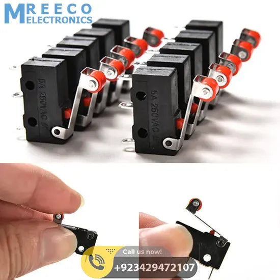 Micro Roller Lever Arm Open Close Limit Switch Micro Switch - Top View