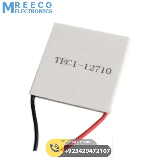 TEC1 12710 Thermoelectric Cooler Peltier Module 12VDC 10A 40x40x3.2mm - Front View