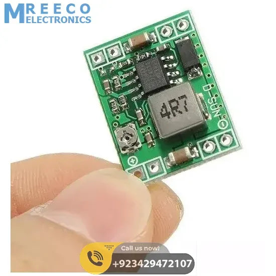 Mini MP1584EN DC-DC BUCK Adjustable Step Down Module 4.5V-28V Input 0.8V-20V Output - Side View
