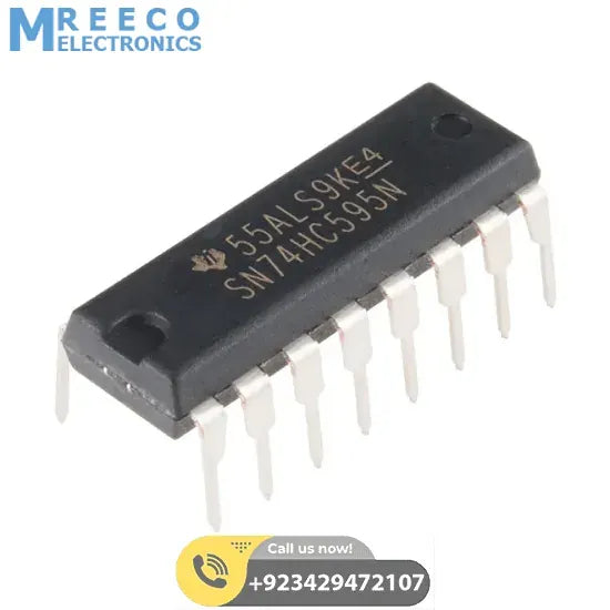 74HC595N 8 Bit Serial To Parallel Shift Register IC - Front View