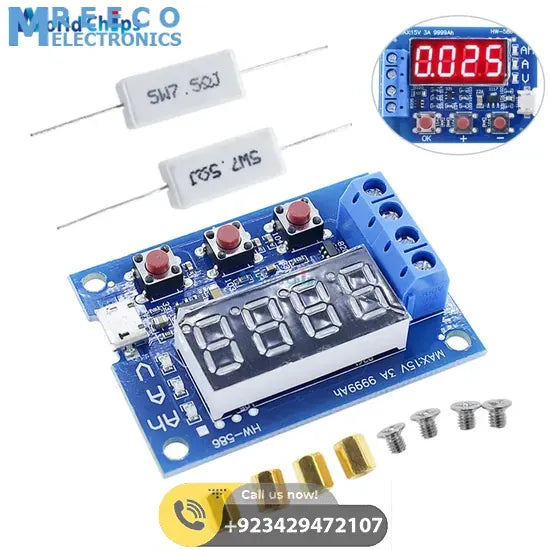 ZB2L3 HW-586 HW586 Battery Capacity Tester External Load Discharge Type Module In Pakistan - Front View
