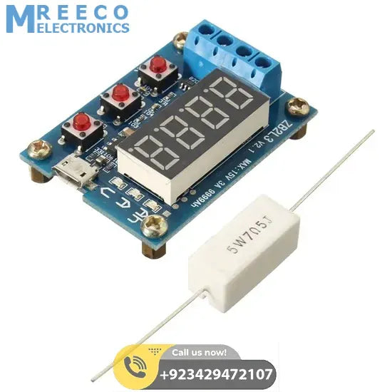 ZB2L3 HW-586 HW586 Battery Capacity Tester External Load Discharge Type Module In Pakistan - Side View