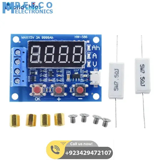 ZB2L3 HW-586 HW586 Battery Capacity Tester External Load Discharge Type Module In Pakistan - Bottom View
