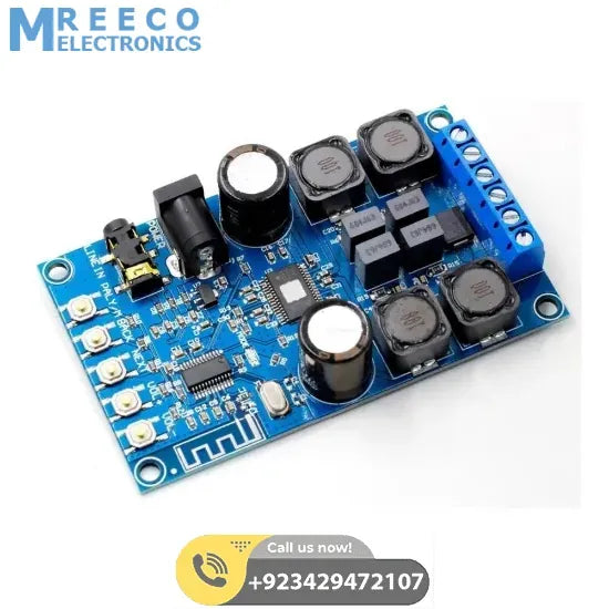 50Wx2 XY-502B Bluetooth Digital Amplifier Board Module Stereo Dual Channel DC 4.5-27V - Front View