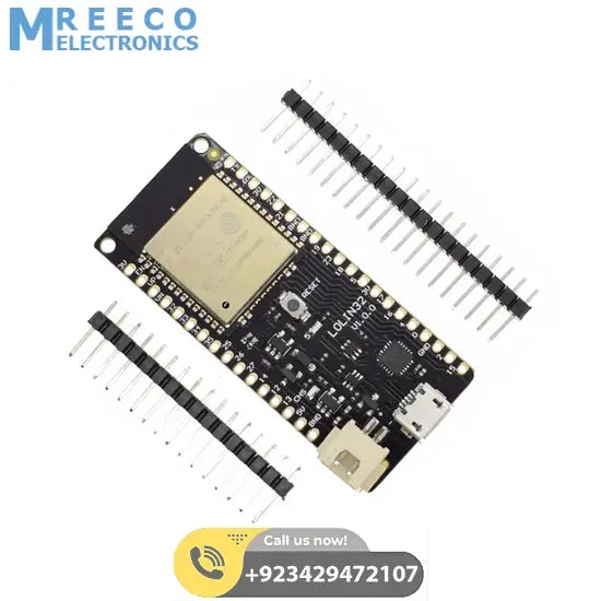 ESP32 Wemos LoLin32 ESP32, WiFi + Bluetooth + LiPo battery connector In Pakistan - Front View
