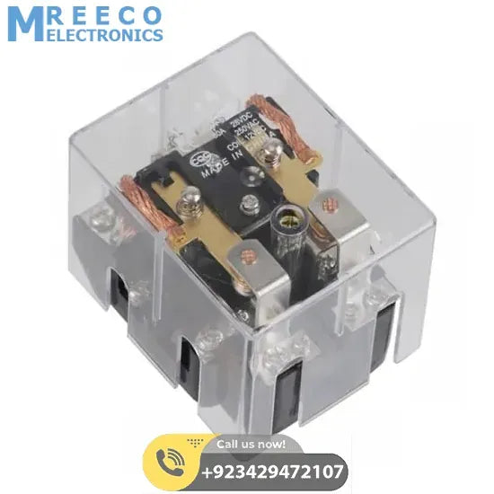 JQX-62F 2Z 220VAC High Power Relay Coil - Side View