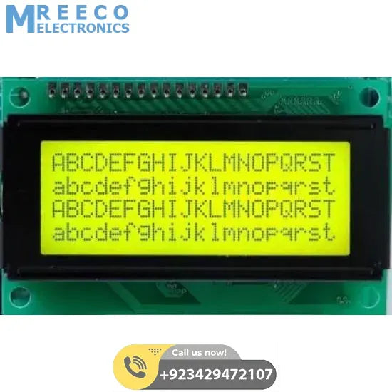 2004A LCD 20x4 Character LCD Green Backlight - Front View