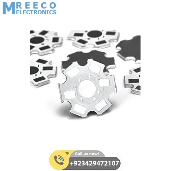 1W High Power White SMD LED with Heatsink - Side View