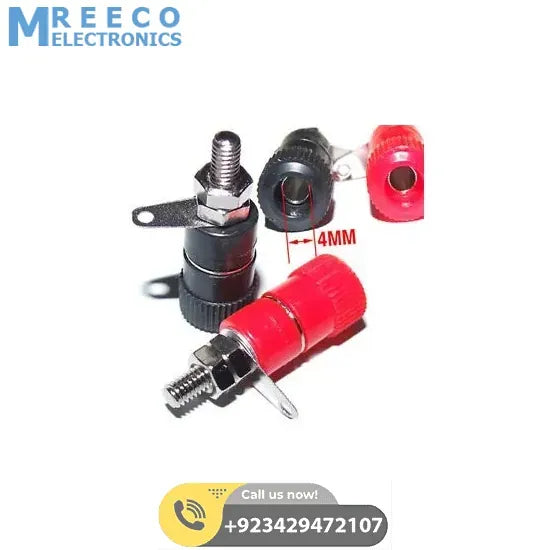 Banana Clips for power supply - Front View