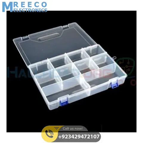 F300 Organizer Box Storage Box 10 Section Makeup Organizer Container Box - Front View