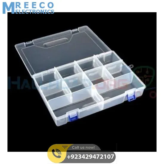 F300 Organizer Box Storage Box 10 Section Makeup Organizer Container Box - Front View