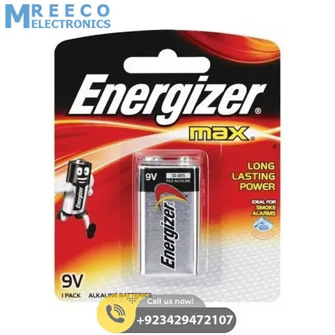 Energizer 9V Battery Alkaline General Purpose Battery In Pakistan - Front View