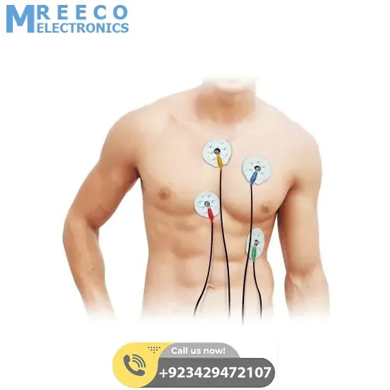 ECG Electrodes with Metal Snap and Low Impedance Solid Medical Conductive Gel - Front View