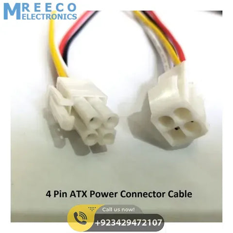 4 Pin Power Connector 12V ATX CPU Power Supply Extension Male to Female Cable Adapter - Front View