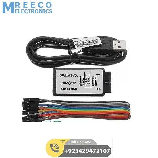 24Mhz 8CH USB Logic Analyzer In Pakistan - Front View