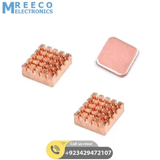 Self Adhesive Pure Copper Heat Sink For Raspberry Pi 3 pi 3 b+ - Front View