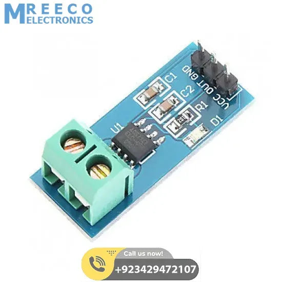5A range Current Sensor Module ACS712 in Pakistan - Front View