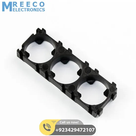 18650 lithium battery holder 3P - Front View