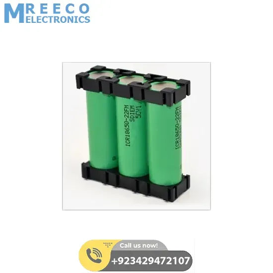 18650 lithium battery holder 3P - Back View