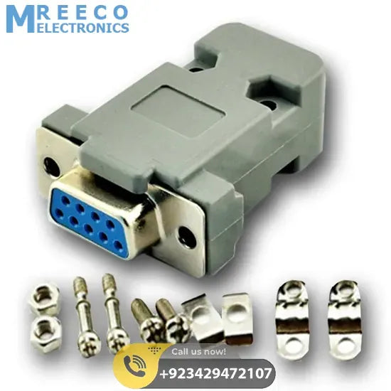 DB-9 DB9 RS232 Female Connector In Pakistan - Front View