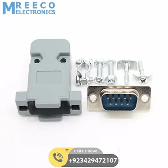 DB-9 DB9 RS232 Male Connector In Pakistan - Front View