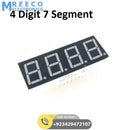 4 Digit 7 Segment Common Cathode LED Screen Display - Front View