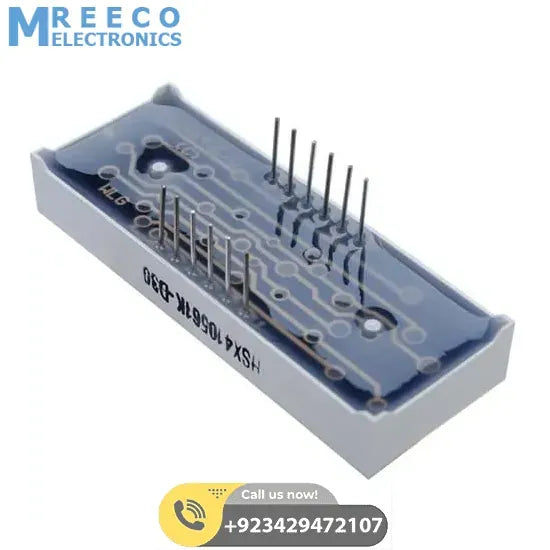 4 Digit 7 Segment Common Cathode LED Screen Display - Side View