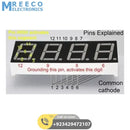 4 Digit 7 Segment Common Cathode LED Screen Display - Back View