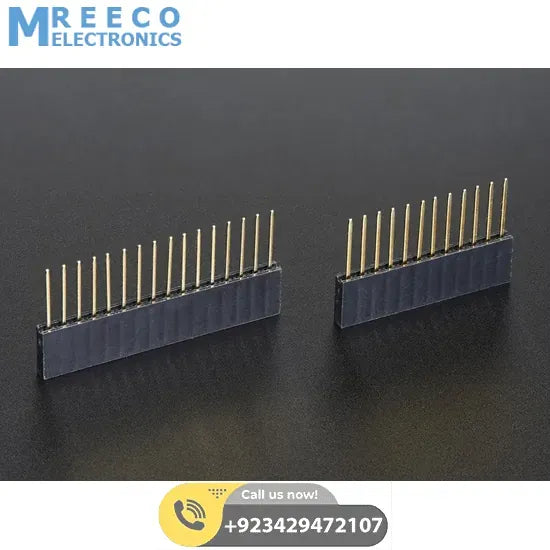 Stackable Arduino Female Header Strip - Side View