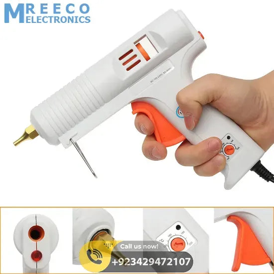 Adjustable Temperature Hot Glue Gun In Pakistan - Front View