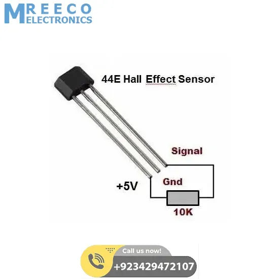 A3144E Hall Effect Sensor 44E In Pakistan - Front View