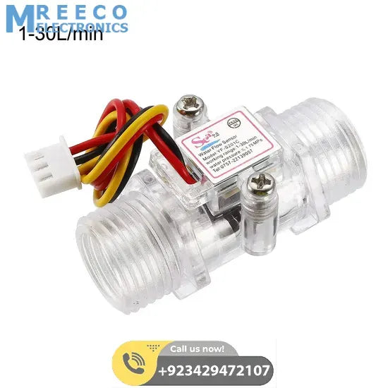 Water Flow sensor YF S201C - Front View