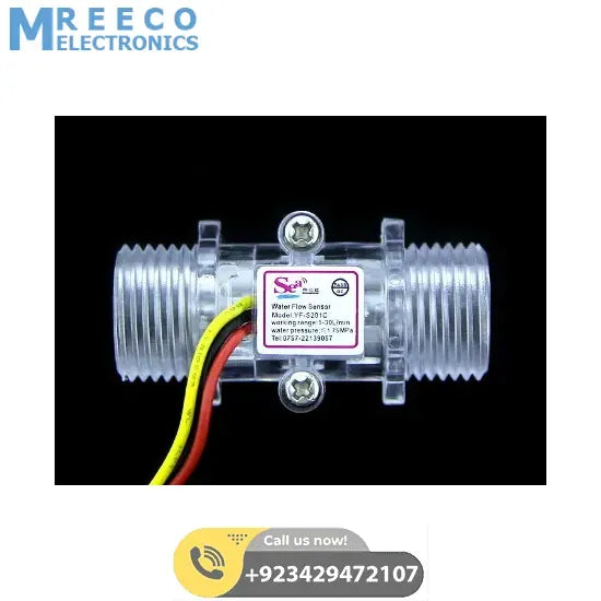 Water Flow sensor YF S201C - Side View