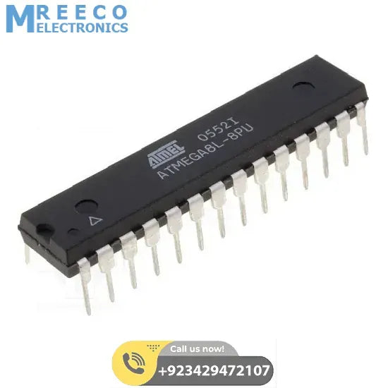 ATMEGA8L ATMEGA8 28PIN Microcontroller - Front View