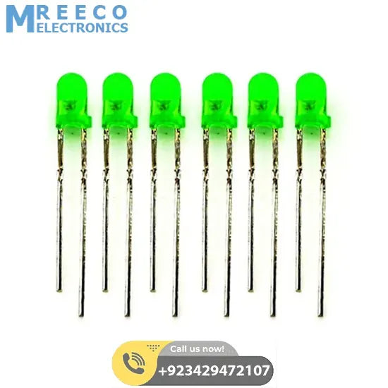 3mm Green LED - Back View