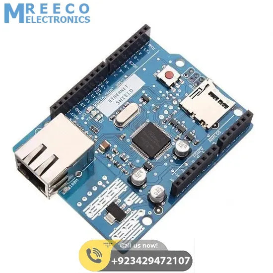W5100 Ethernet Shield Network Expansion Board With Micro SD Card Slot For Arduino - Side View