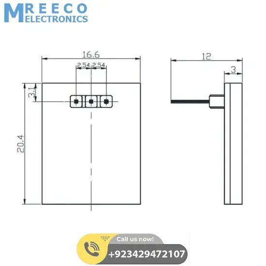 HTTM Capacitive Touch Switch Button Module - Top View
