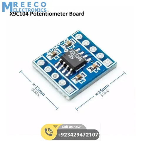 X9C104 100k Digital Potentiometer Module Controllable Resistor For Arduino - Front View