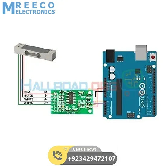 5kg Range Aluminum Weighing Sensor Load Cell Sensor YZC-133 - Back View