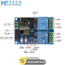 5V ESP8266 Dual-Channel Wifi Relay Smart Home Mobile APP Remote Control Switch In Pakistan - Front View