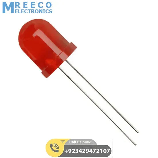 10mm Red LED Light Emitting Diode - Front View