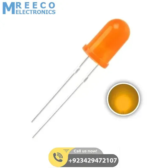 5mm Orange LED Lights - Side View