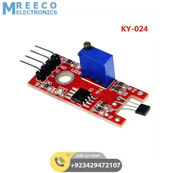 KY024 Linear Magnetic Hall Effect Sensor In Pakistan - Front View