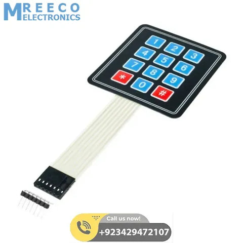 Arduino 3X4 KEYPAD 4×3 Matrix 12 keys Membrane Switch Keypad - Front View