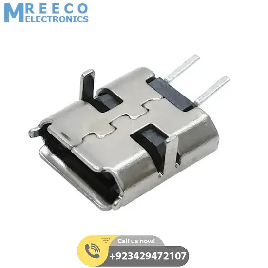 PCB Mount Micro USB Connector - Back View