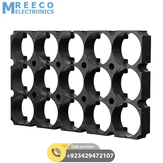 5x3 15 Cell 18650 Battery Spacer Radiating Holder Bracket with Lock For Electric Car Bike - Top View