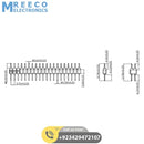 Gold Plated 2.54mm Male 40 Pin Single Row Straight Round Pin Header Strip - Top View